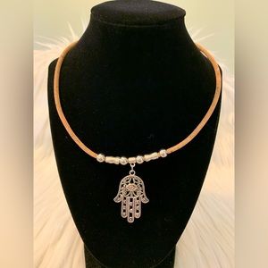 Fatima Hand Cork Necklace